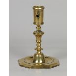 A bronze candlestick. Netherlands, 18th century. H.: 15 cm.