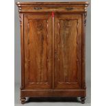 A mahogany veneered Willem III girls cupboard, late 19th ce