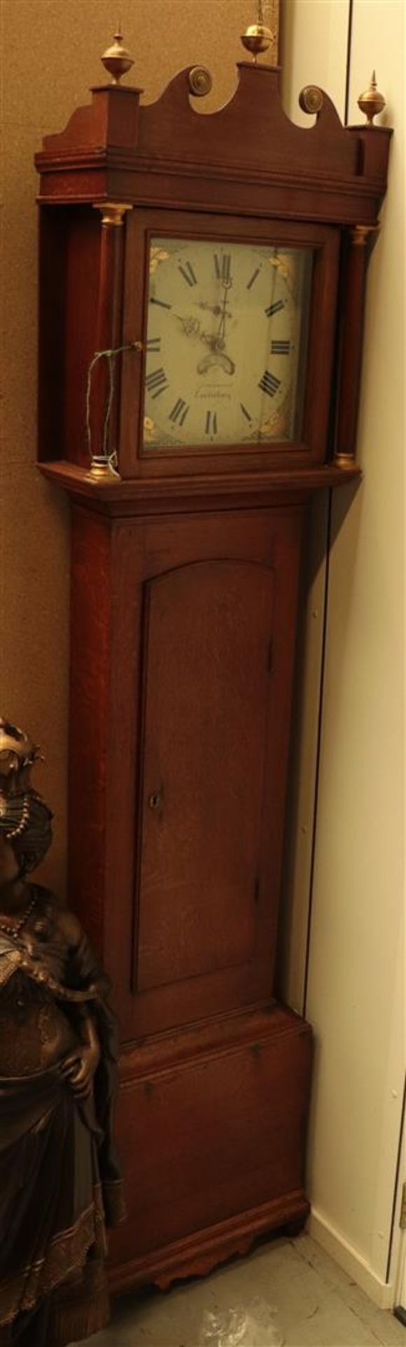 and English standing clock, so-called "Grandfather clock", 