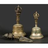 A lot of bronze bells. China, 18th/19th century. H.: 23, 22