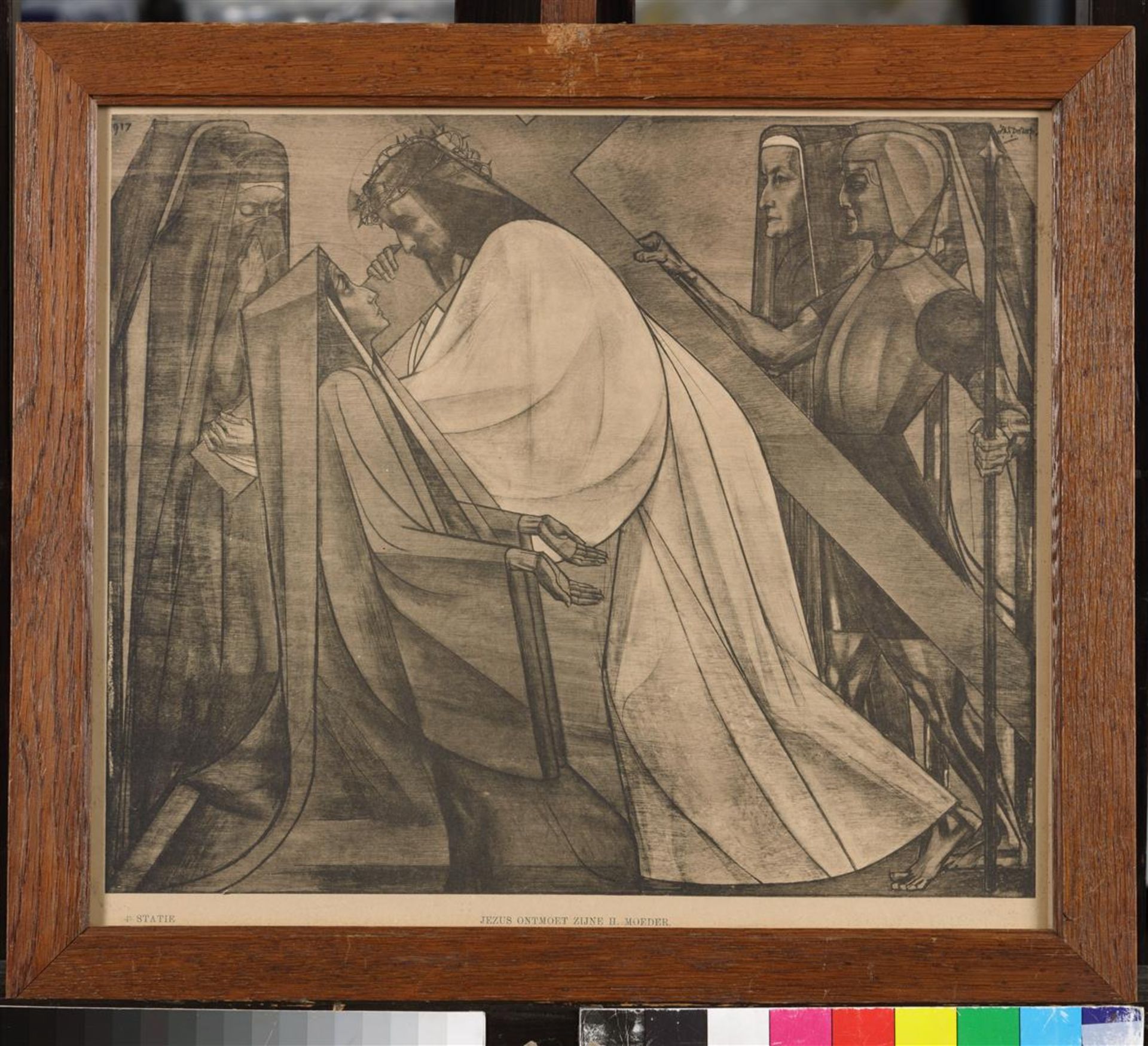 Thirteen lithographs of the Way of the Cross by Jan Toorop 
