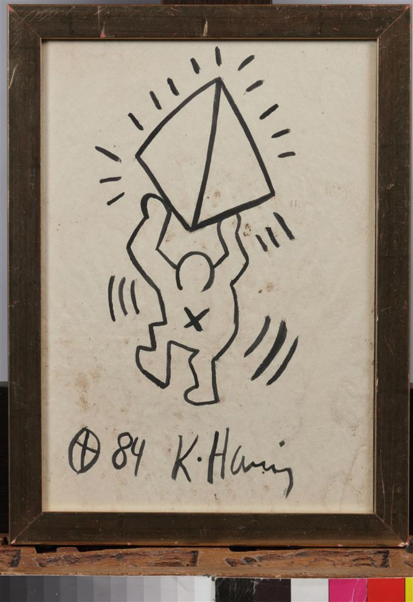 Keith Haring (1958-1990)
Man with kite, signed, and dated '