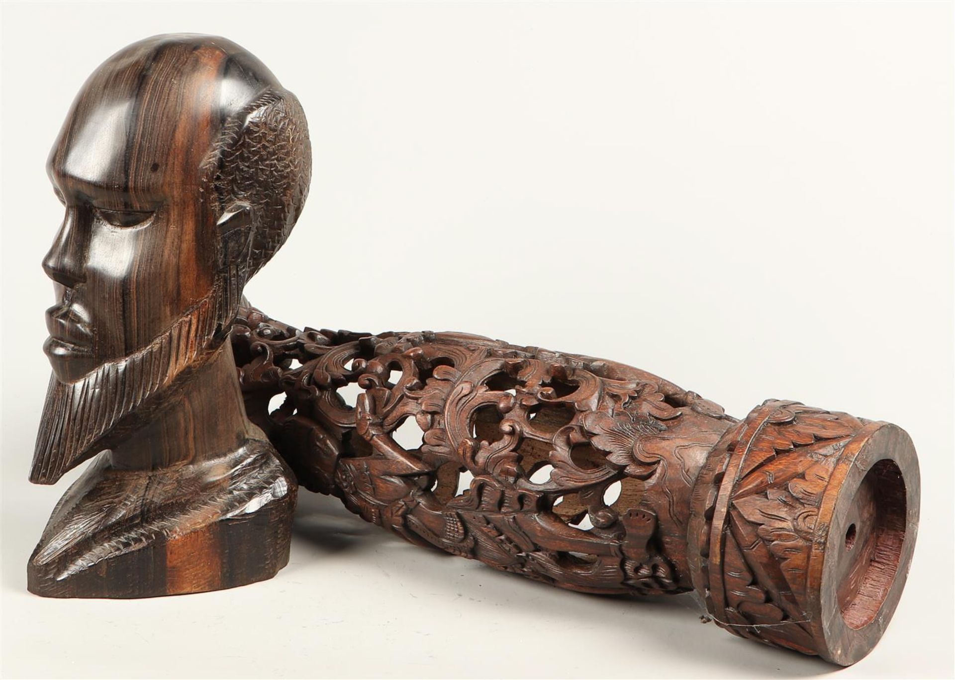 Two cutting pieces, Indonesia and Africa. 20th century.