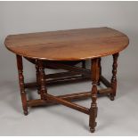 A 19th century oak gateleg table.