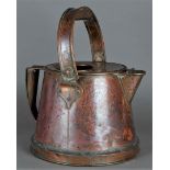 A red copper hot water jug. Approx. 1830.