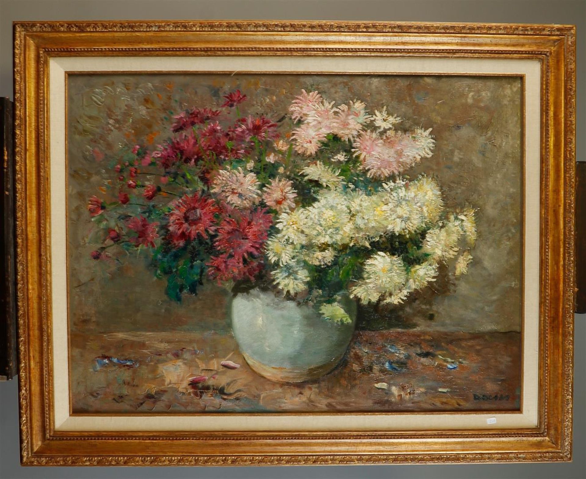 Jacobus Doeser (Utrecht 1884 - 1970 Heemstede), Asters in a vase, signed (lower right), oil on canva - Bild 2 aus 4