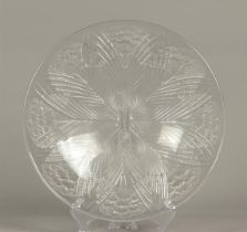 A glass table bowl, marked Lalique France. France, late 20th century