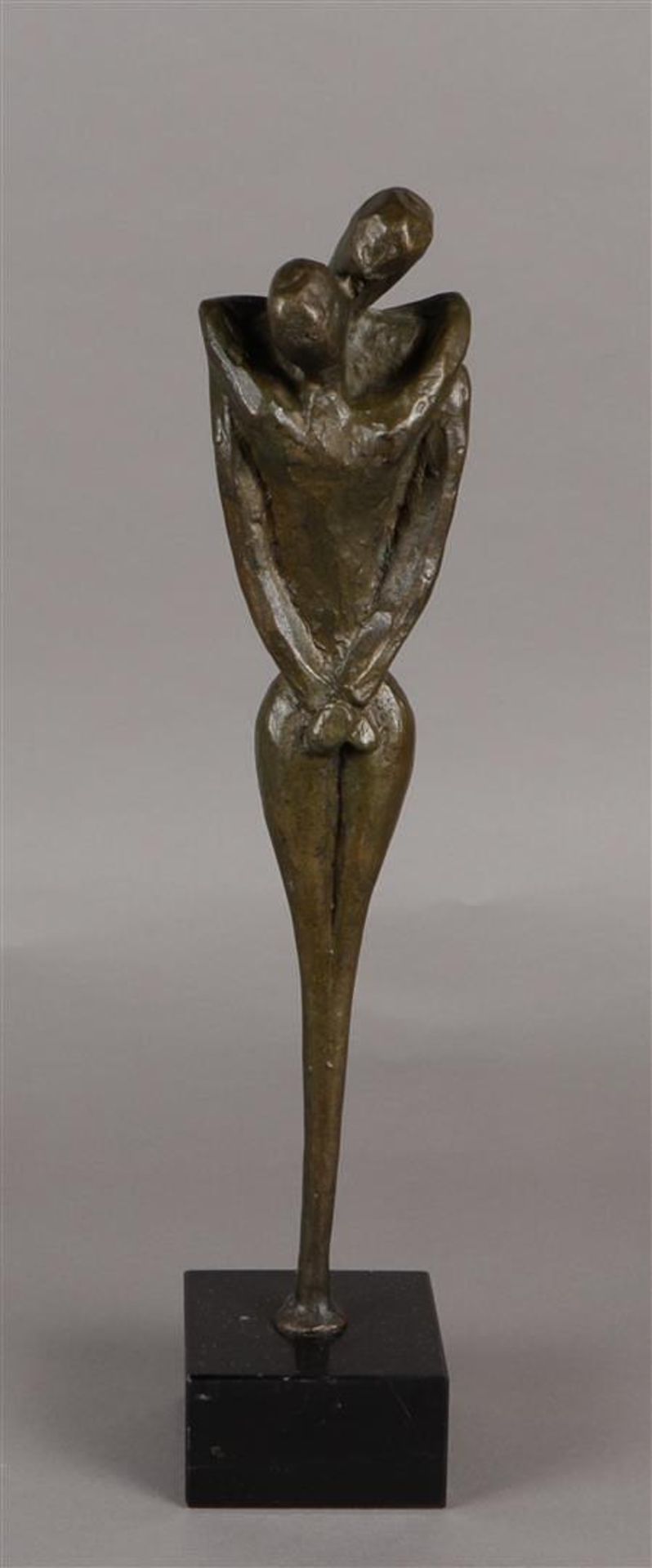 Jos Gielen (born Rotterdam 1952), Embrace, bronze on a honed marble base, including certificate.