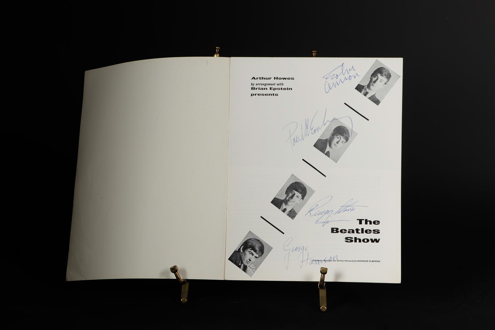 A Beatles-signed program booklet for 'The Beatles Show', 1963. Provenance: David Brook's estate. Dav