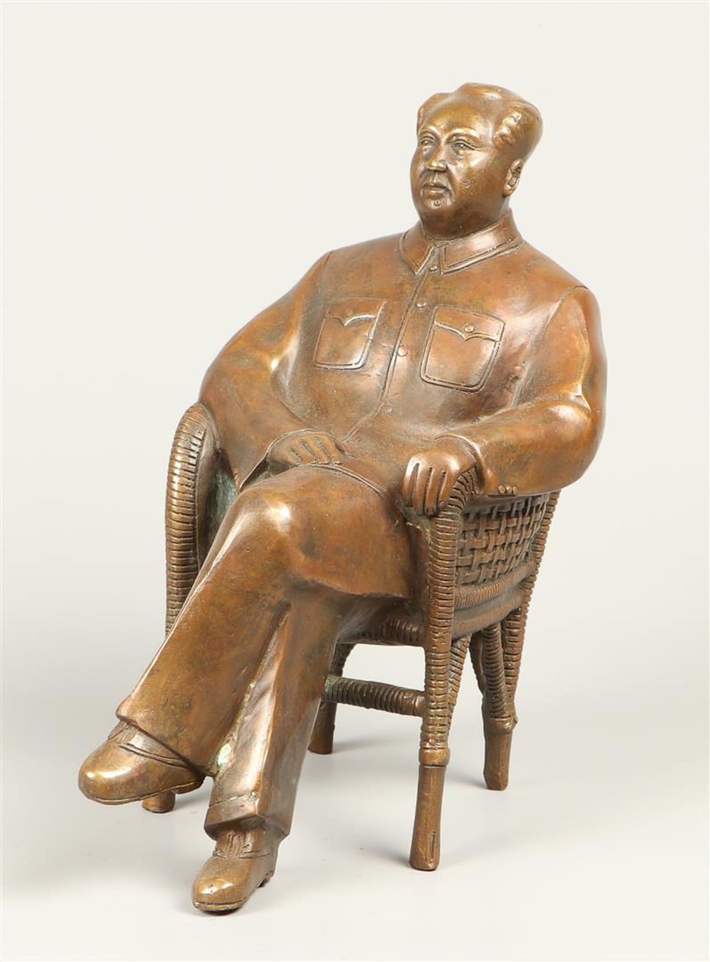 A bronze statue of a seated Mao. 2nd half of the 20th century.