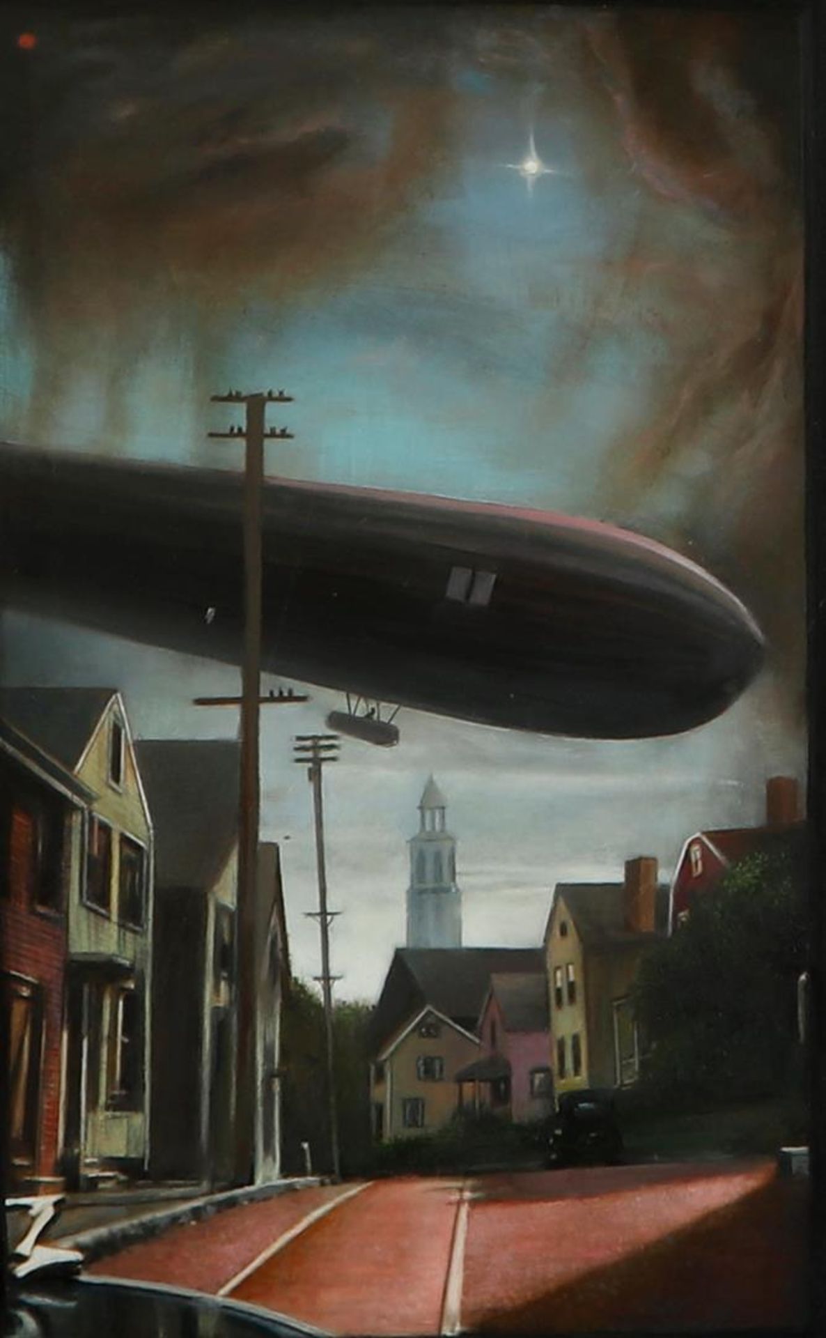 Guy Johnson (Fort Wayne, Indiana, US 1927 - 2019), Zeppelin, mixed media on aluminum. (Not listed).