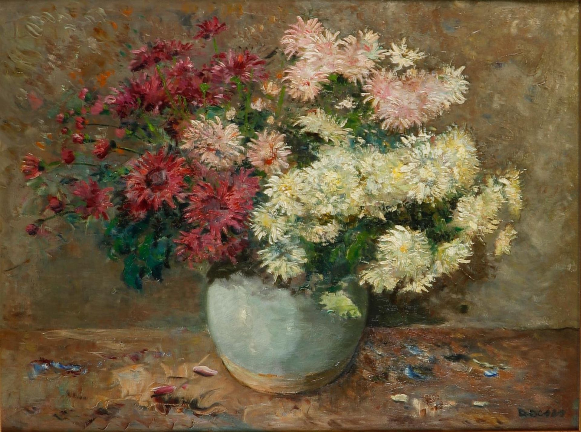 Jacobus Doeser (Utrecht 1884 - 1970 Heemstede), Asters in a vase, signed (lower right), oil on canva