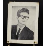 A photo from a program booklet signed by Roy Orbison. Provenance: David Brook's estate. David Brook