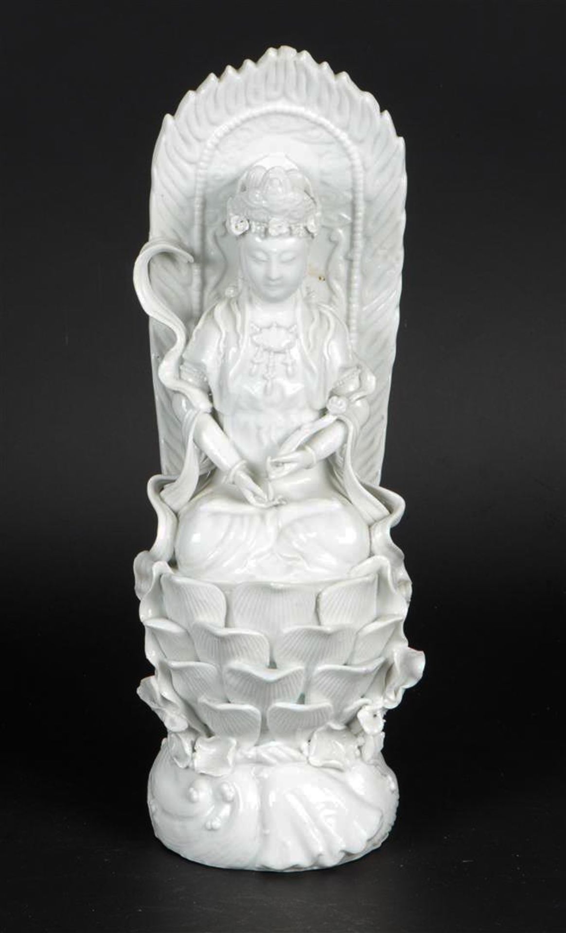 A Blanc de Chine Guan Yin. China, late 20th century.