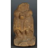 An archaic stone statuette of a baboon (God of wisdom), Egypt (?).
