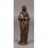 A bronze sculpture depicting the Holy Mary with the Christ Child. So-called: Sedes Sapientiae. Appro