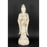 A porcelain Blanc de Chine Guan-Yin. China, 20th century