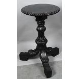 A blackened wooden pedestal, France ca. 1840/50.