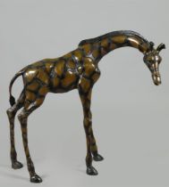 A bronze sculpture of a giraffe, second half of the 20th century.