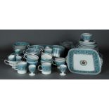 A 92 piece pottery Wedgwood 'Florentine Turquoise' Bone China service.