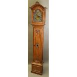 An oak grandfather clock with striking mechanism with double bell. France, circa 1800. (Not tested f