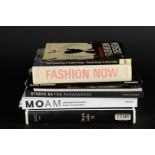 Collection of books including MOAM - contemporary fashion & doctor in amsterdam, Martijn Nekoui, 201