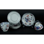 A set consisting of (4) Imari cups and saucers. China, 18th century.
