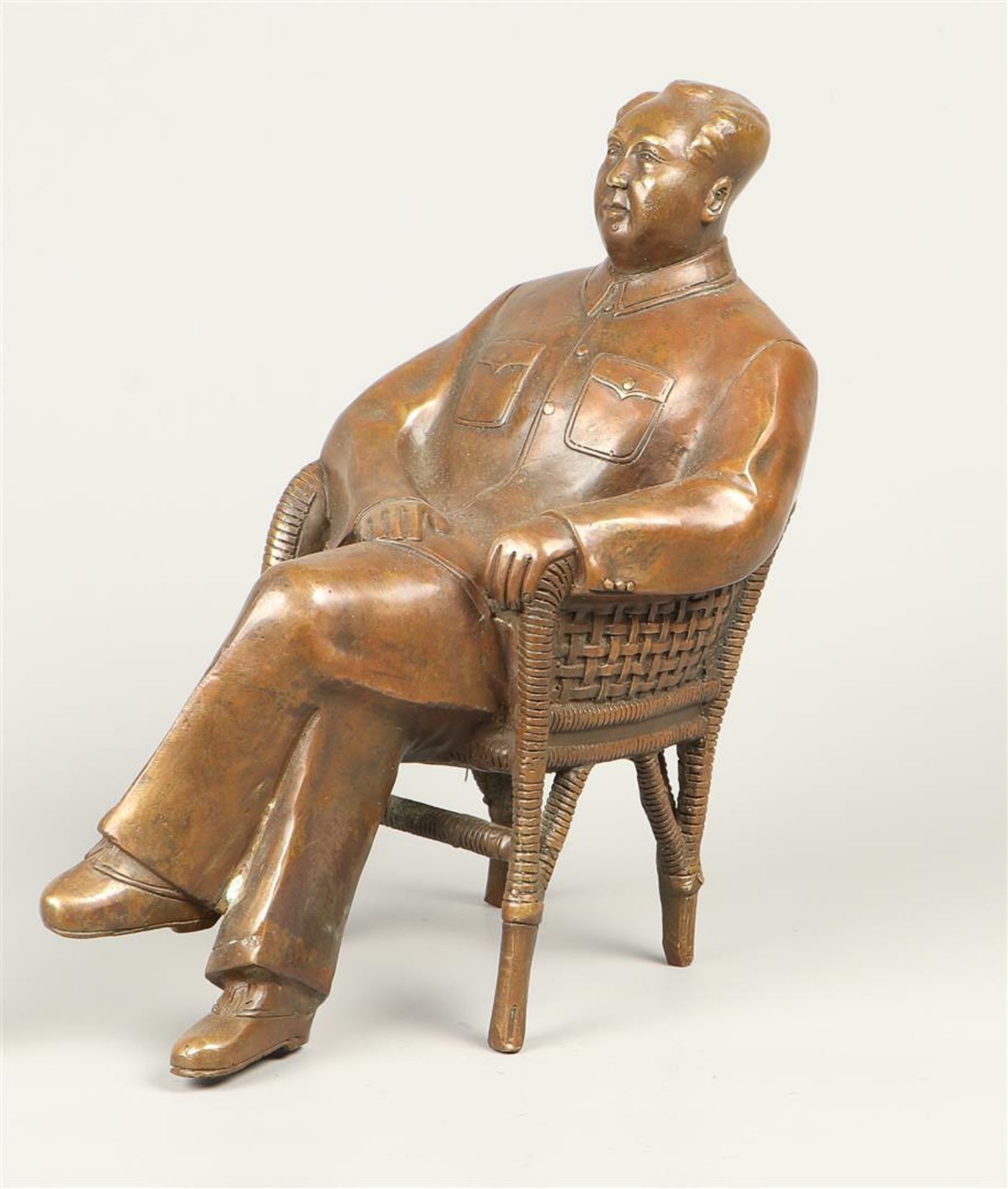 A bronze statue of a seated Mao. 2nd half of the 20th century. - Image 3 of 3