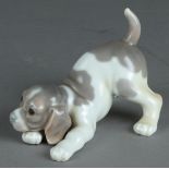 A porcelain figure in the shape of a puppy dog, marked Lladro. Spain, 20th century.