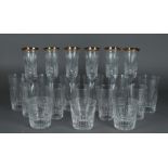 A large lot of various Wedgwood glassware. Consisting of champagne flutes, long drink and whiskey gl