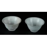 Two porcelain Blanc de Chine bowls: origin Vung Tau Cargo (sea finds auctioned at Christies, 1992).