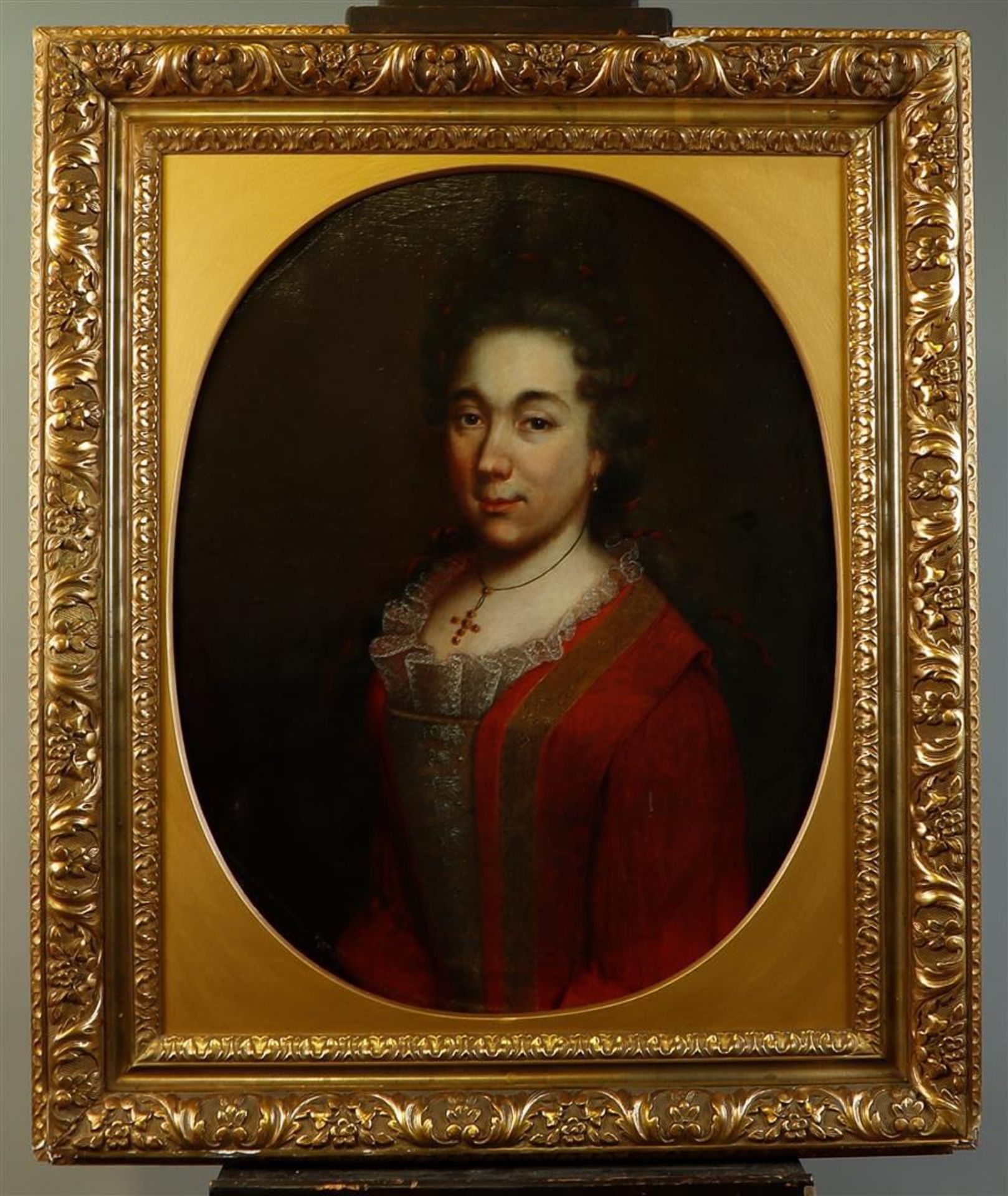 Dutch School, 18th century. Portrait of a Noble Lady. Oil on canvas. Not signed. - Bild 2 aus 3