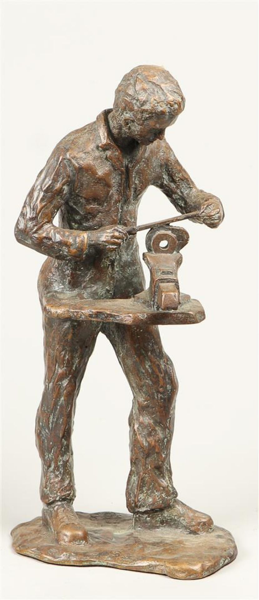 A bronze statue of a metal worker. 2nd half of the 20th century.