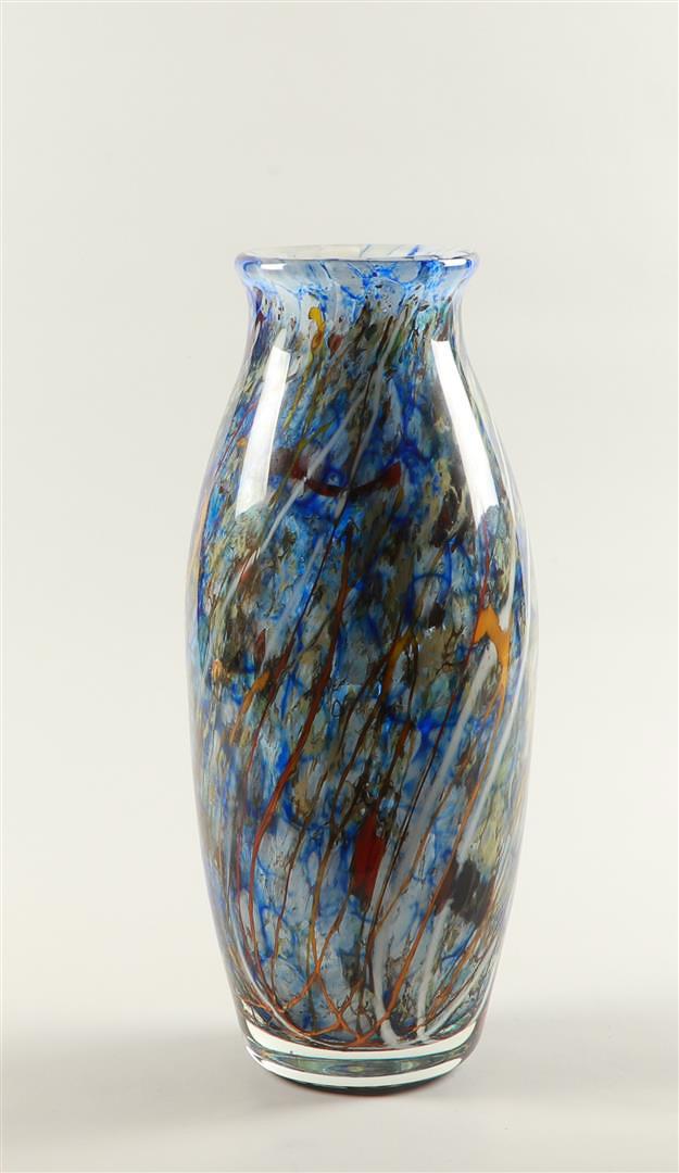 Anton Čangel (Czech Republic - 1948), a glass vase, signed on the bottom, annotated "Leerdam", and d - Image 2 of 3