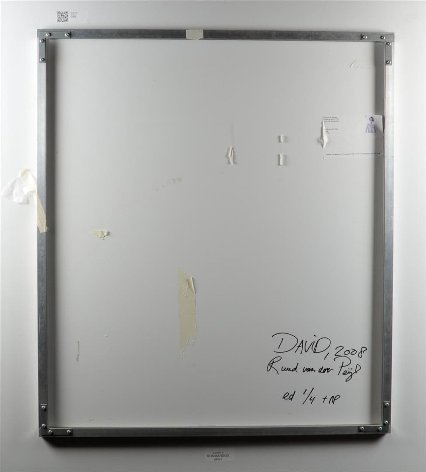 Ruud van der Peijl(The Hague 1960- 2021 Amsterdam), David / 2008. Aluminum bond. signed, and annotat - Image 2 of 2