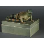 Els van Westerloo (Amsterdam 1945), An iguana on a box. signed and dated "87" on the bottom.
