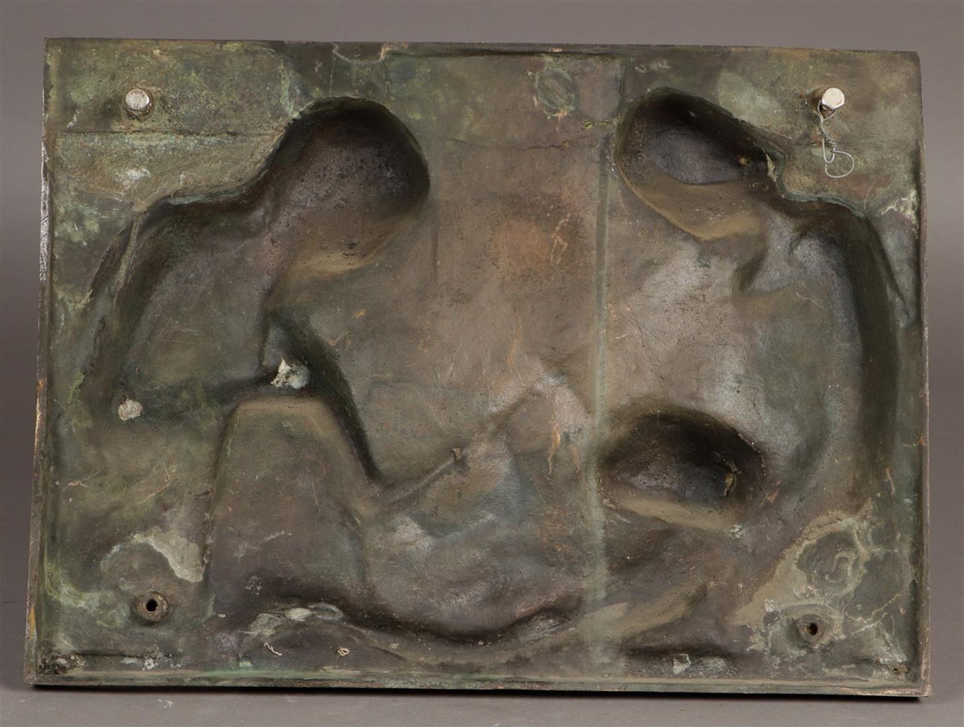 A bronze plaque  depicting the entombment of Christ. First quarter of the 20th century. - Image 2 of 2