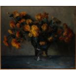 North European School, first half of the 20th century. A still life of flowers in a vase, indistinct