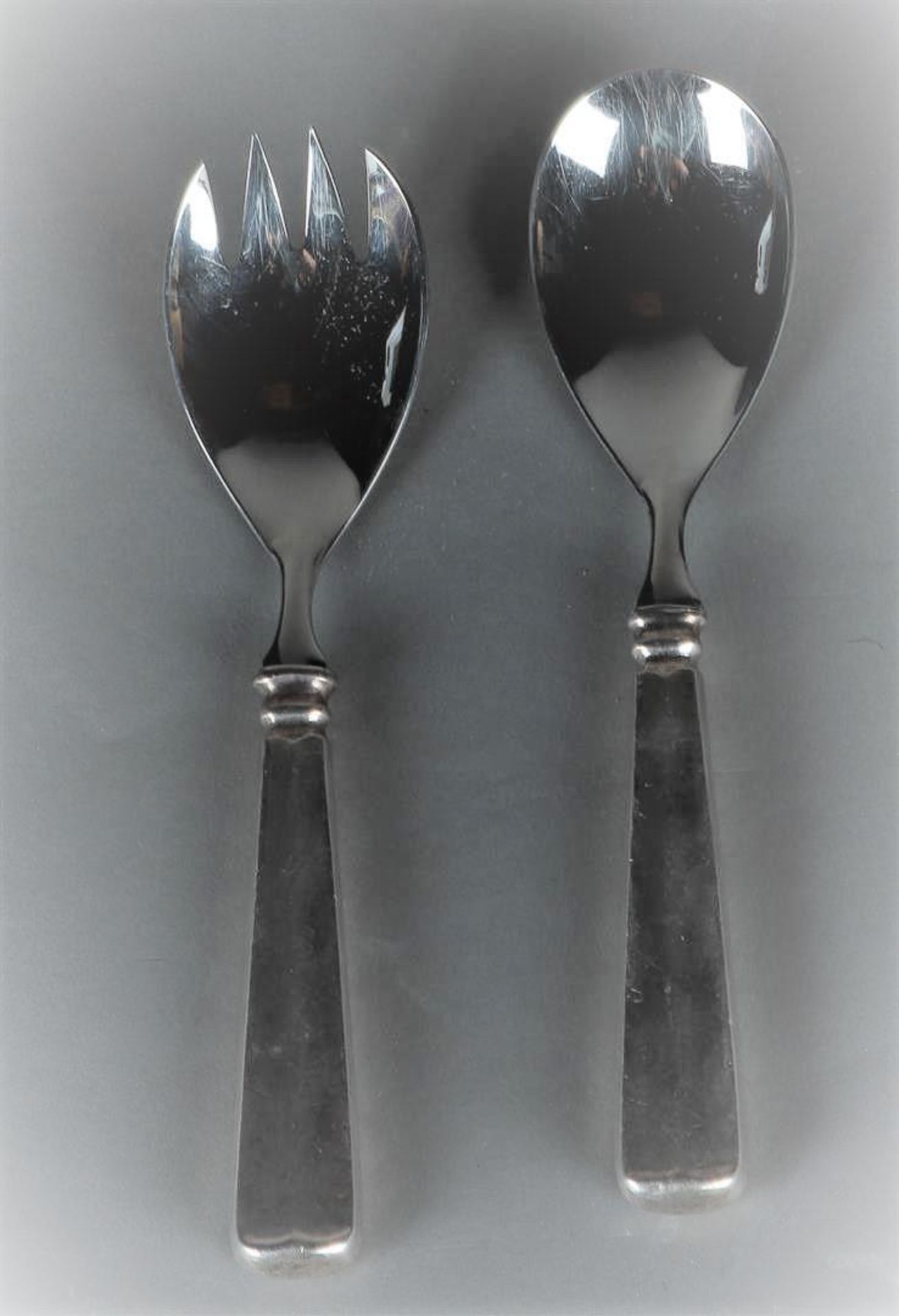 A silver salad set. 999 silver - M.J. Gerritsen -226 grams.