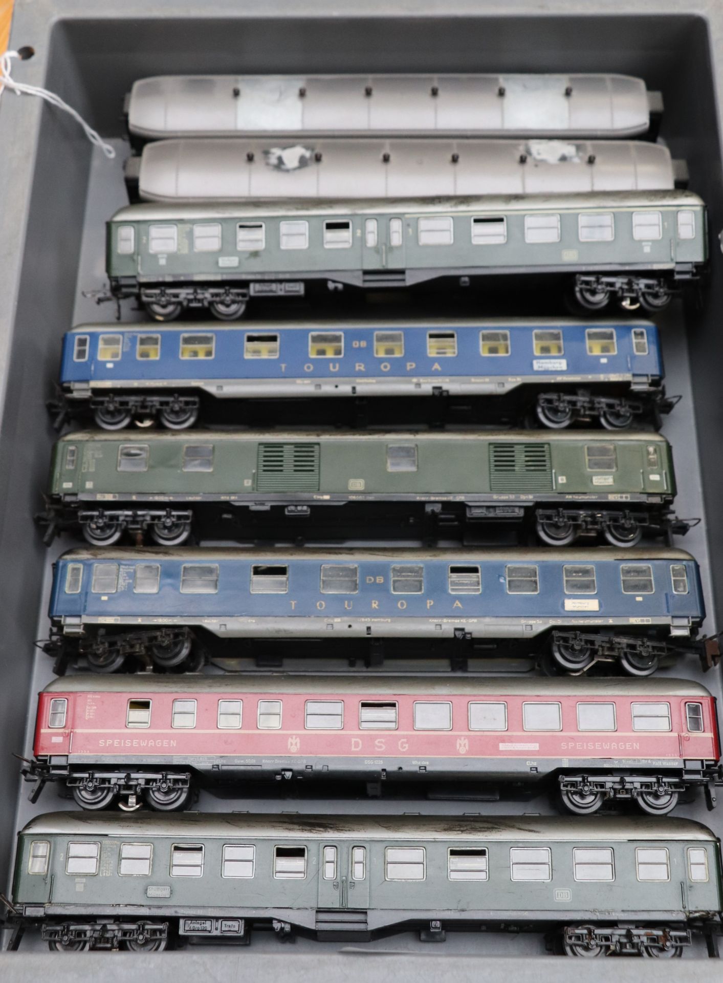 A lot of 8 trainsets. Western Germany.
