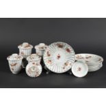 Six porcelain, high model Imari cups and saucers with lids (chocolate cups). Japan, 18th century.