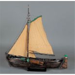 A ship model of a tjalk, first half of the 20th century.