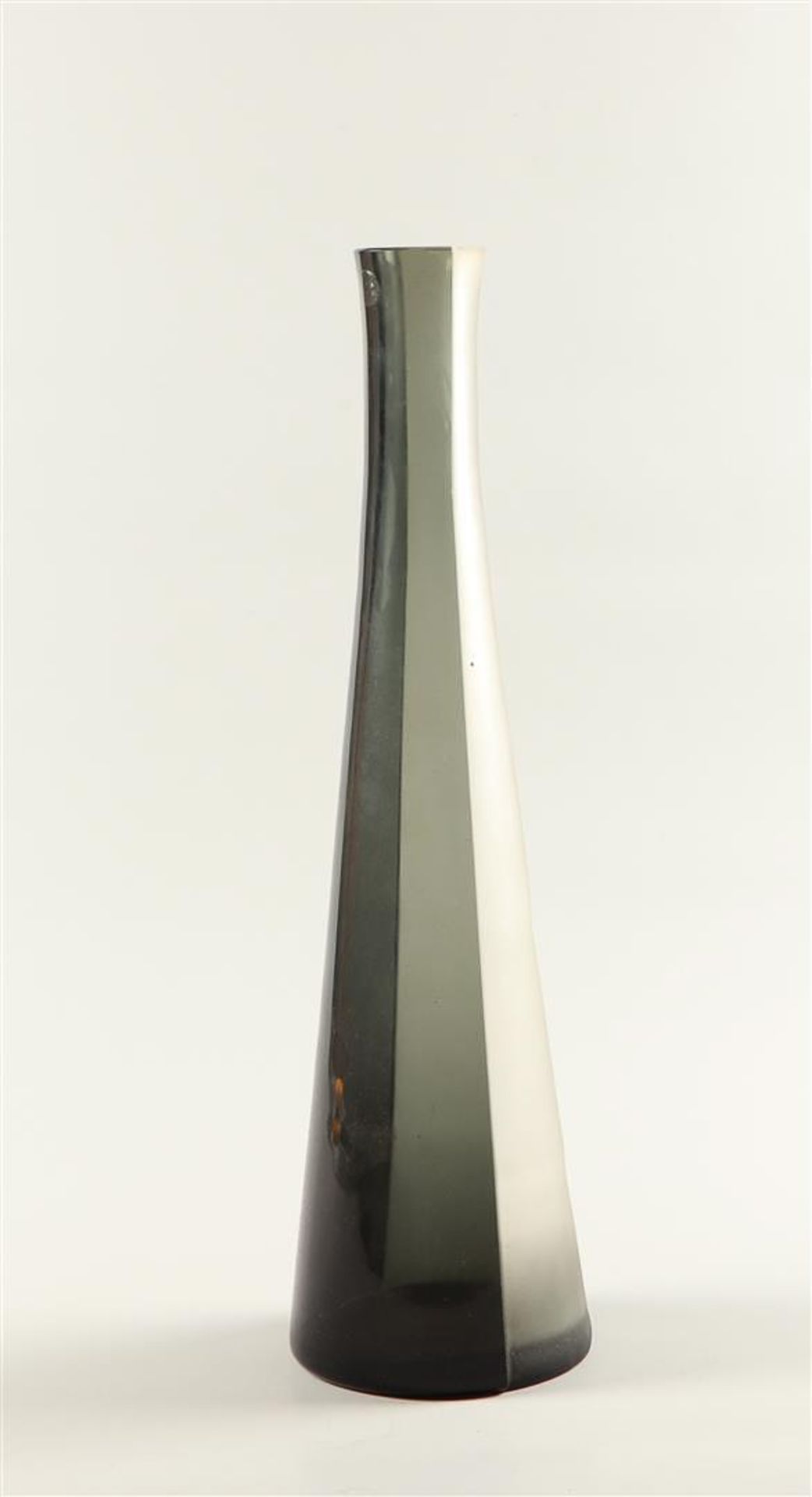A semi-frosted cut glass vase, Salviati Venezia. Late 20th century.
