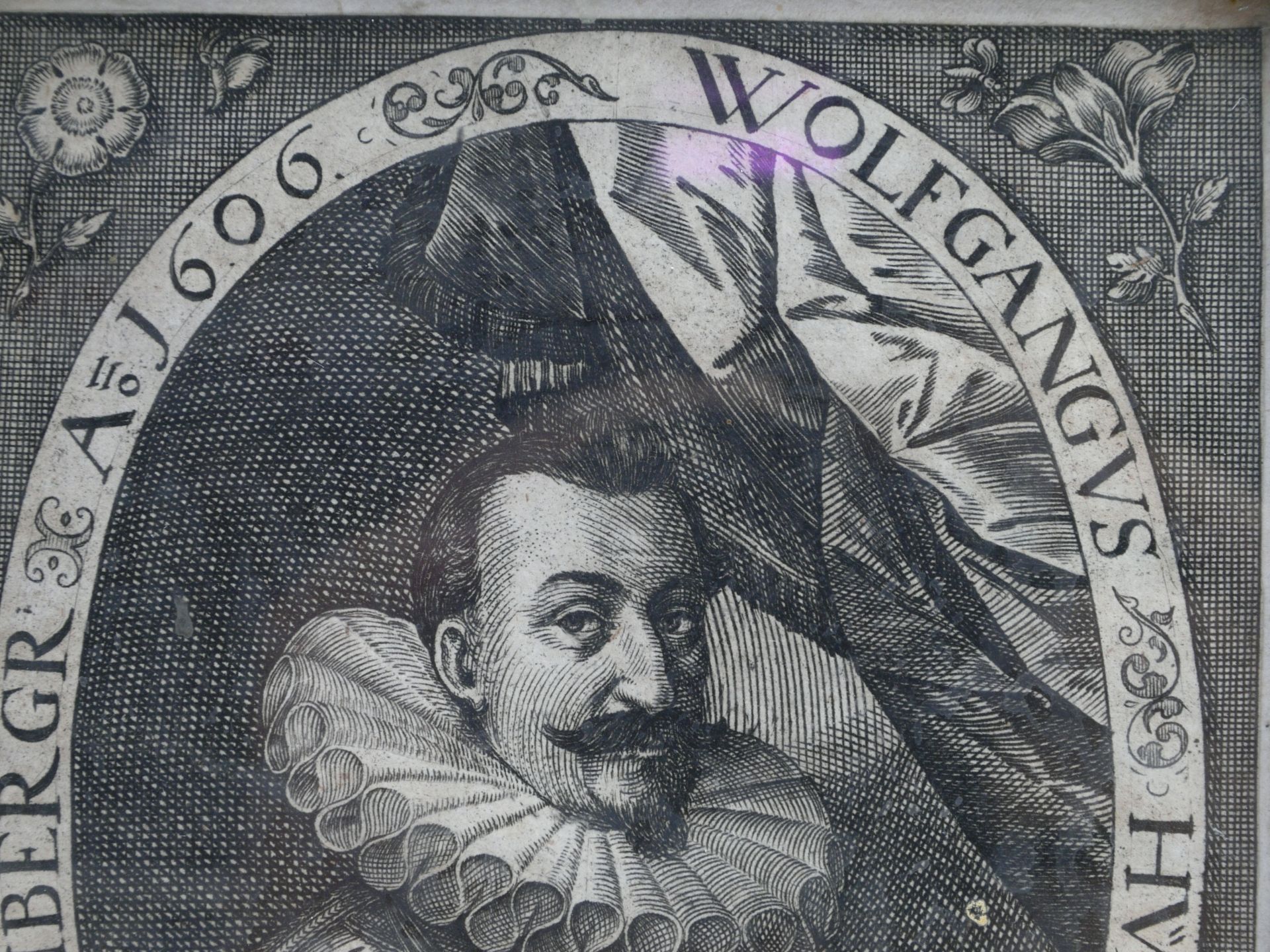 Monogramiert DL - Kupferstich Portrait Wolfgang Hütter Nürnberg datiert 1606 - Bild 4 aus 4