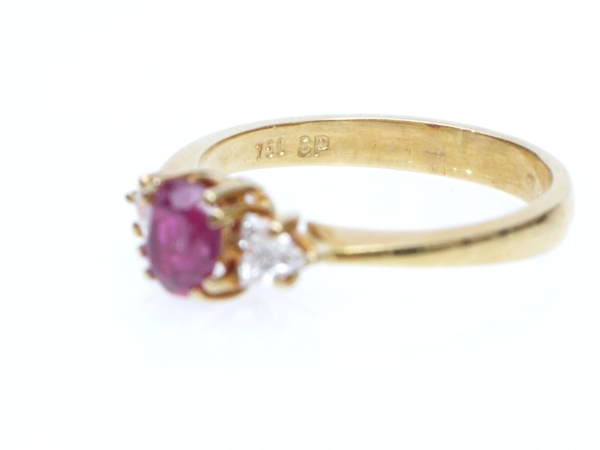 Brillant Rubin Ring in Gelbgold 750 - Image 4 of 5