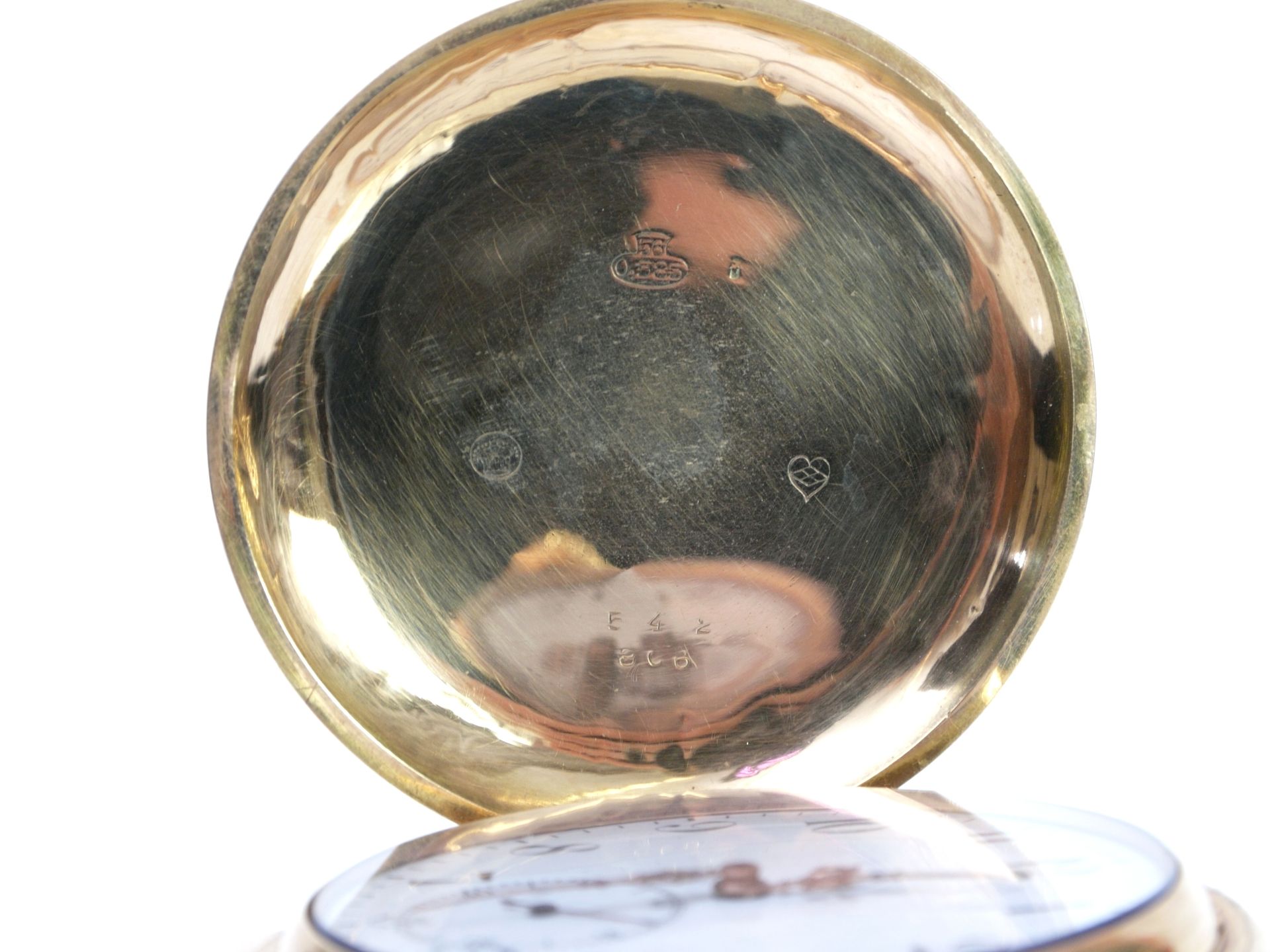 Taschenuhr Savonette mit Repetition Gelbgold 14kt um 1900 - Image 3 of 7