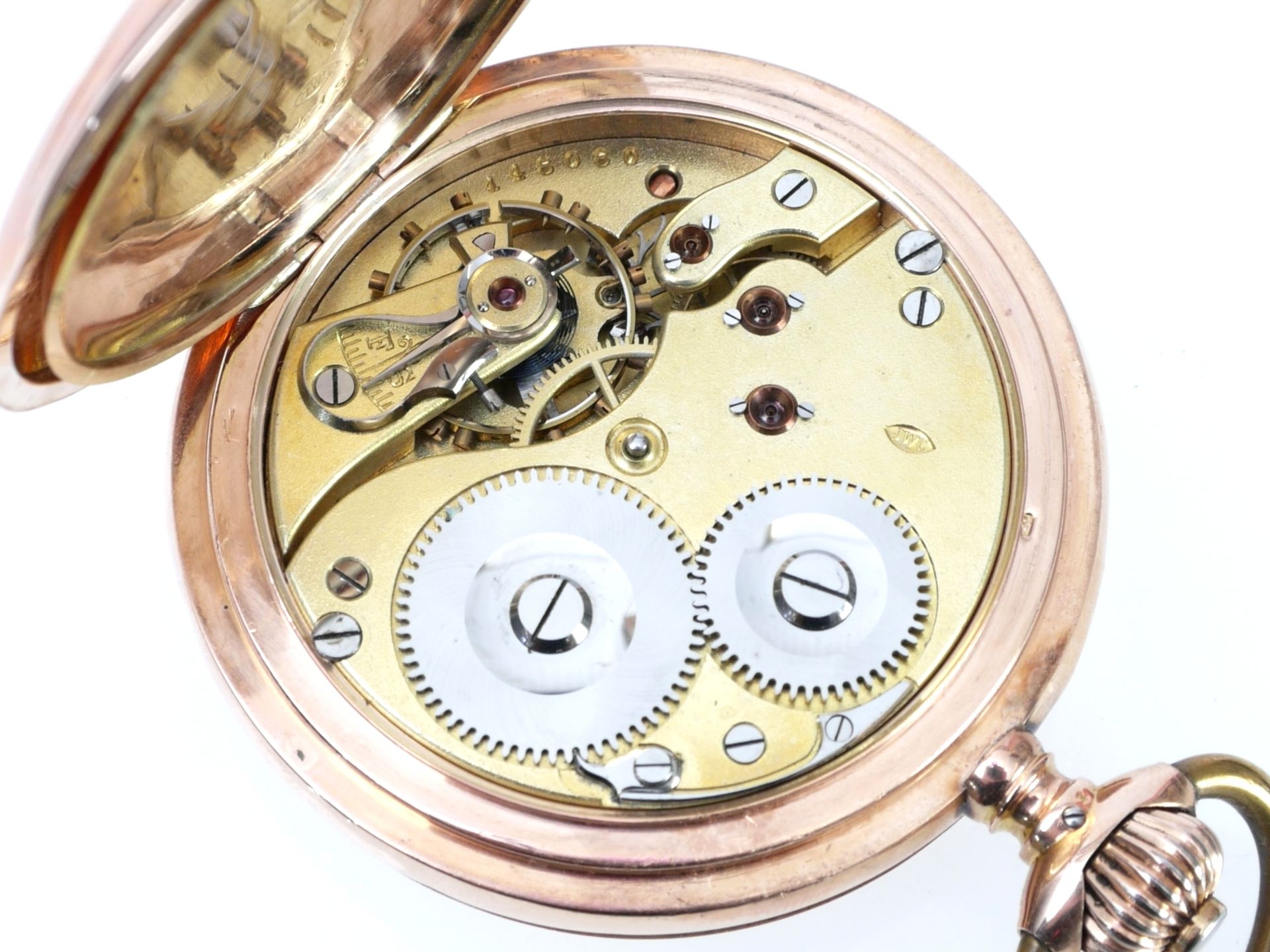 Taschenuhr Savonette Schaffhausen IWC Roségold 14kt - Image 4 of 8