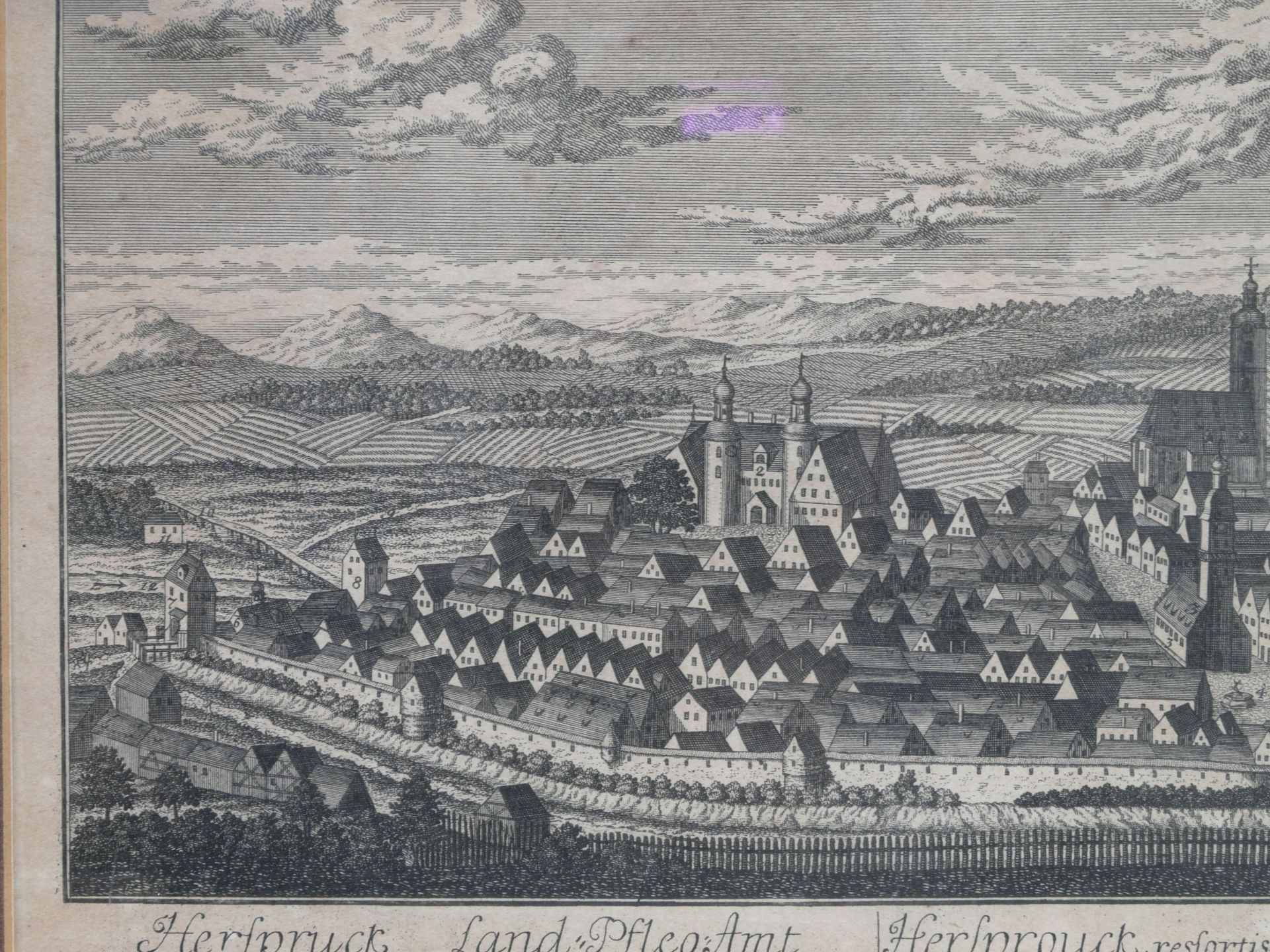 Roth, Christoph Melchior (1720-1798) - Herspruck-Land-Pfleg Amt Gesamtansicht der Stadt Hersbruck um - Bild 3 aus 6