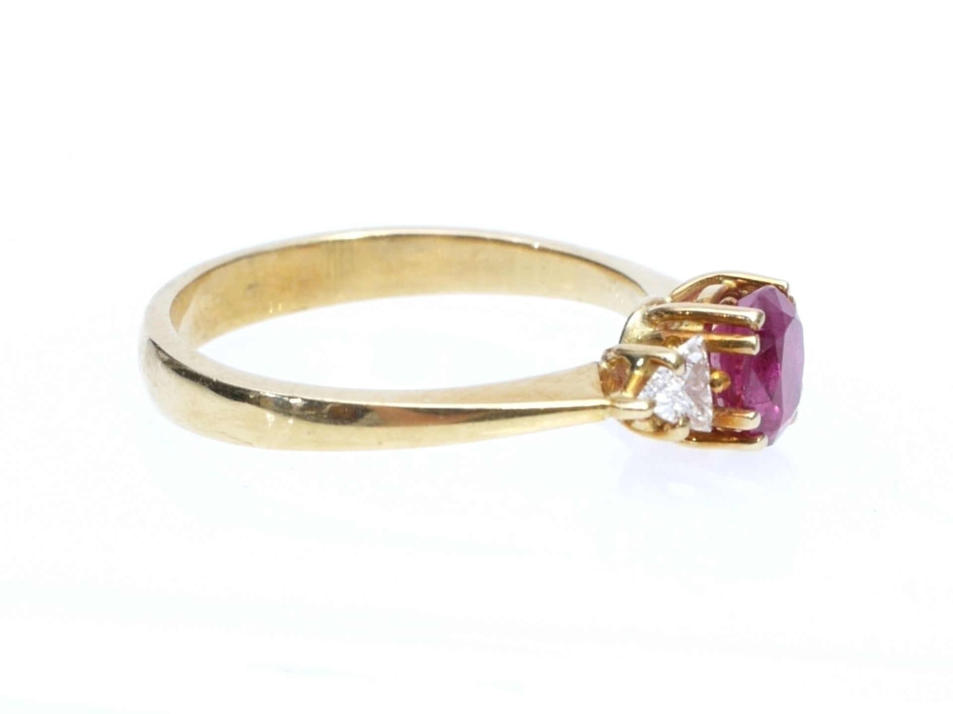 Brillant Rubin Ring in Gelbgold 750 - Image 5 of 5