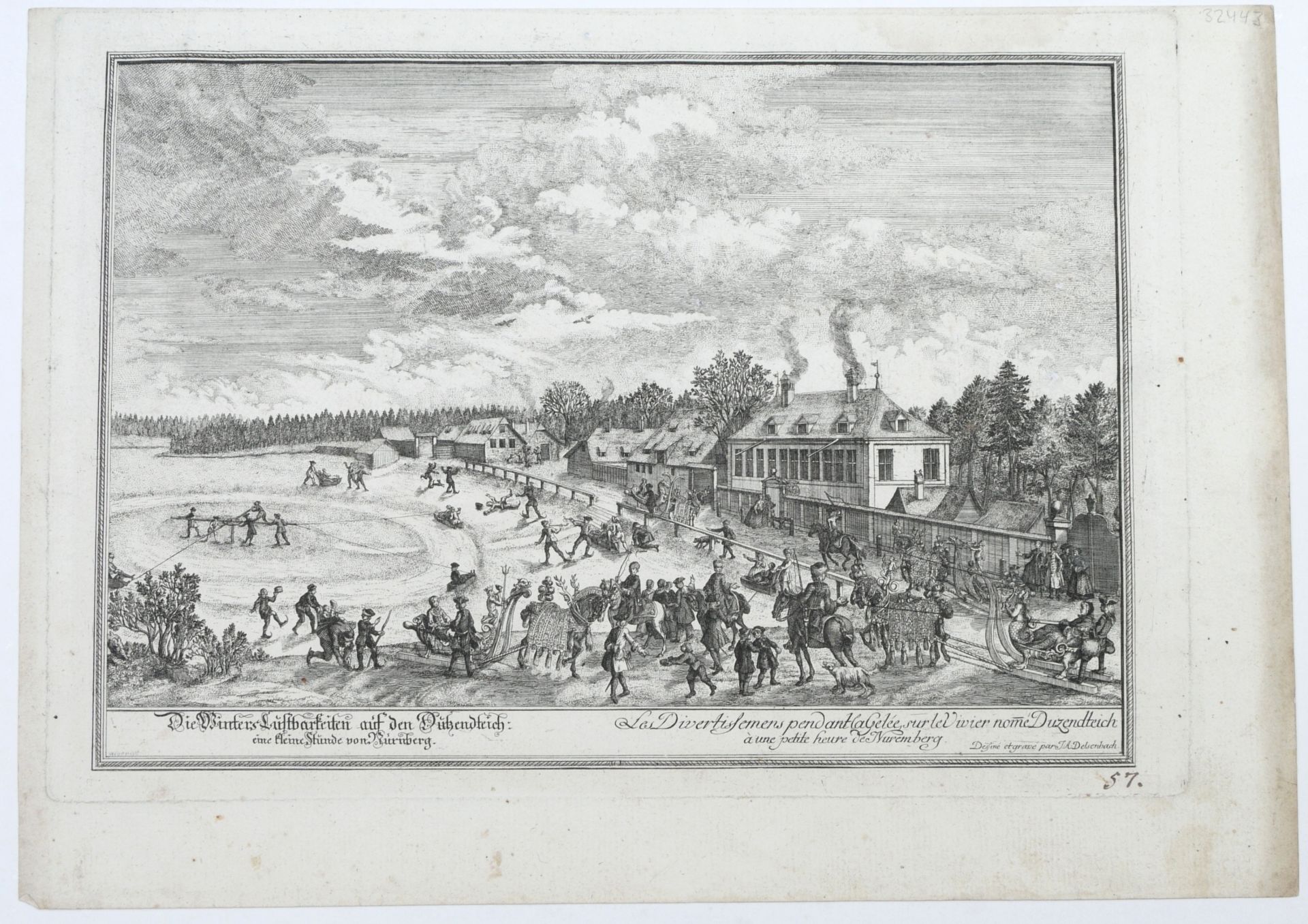 Delsenbach, Johann Adam (1687-1765) - Lustbarkeiten auf dem Dutzendteich um 1720 - Bild 3 aus 8